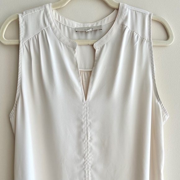LOFT Creamy White Tank Top, Layering Tank, Business Casual, Size Medium - Picture 4 of 16